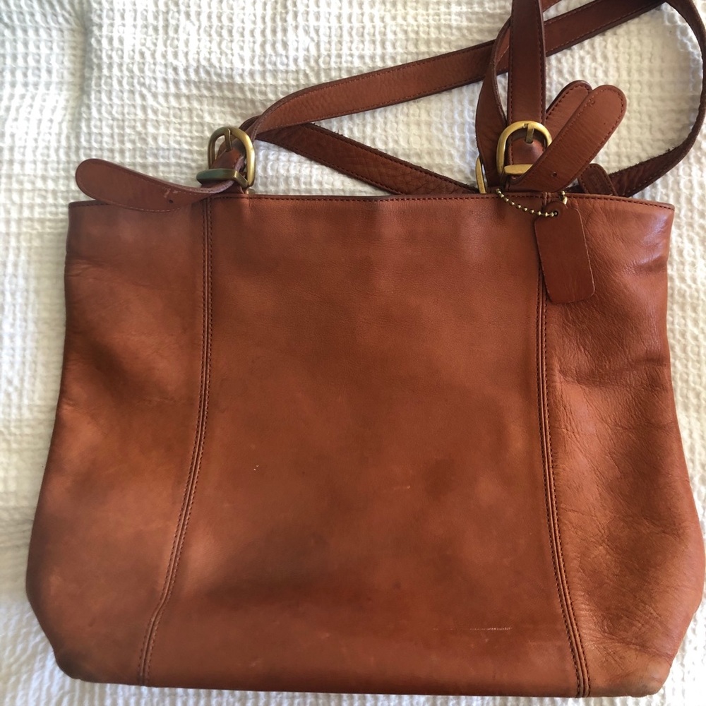 Large coach leather bag